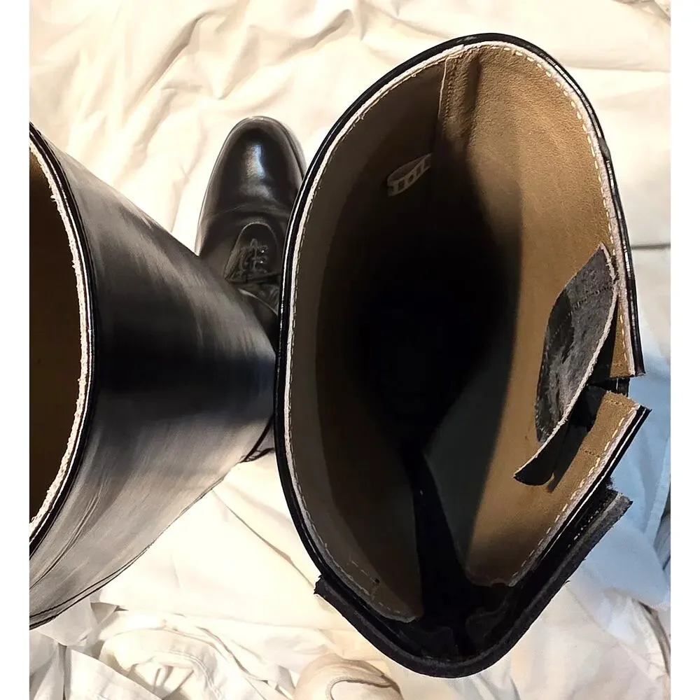 Men's Hispar Tall Equestrian Riding Boots Black Leather Size 11.5